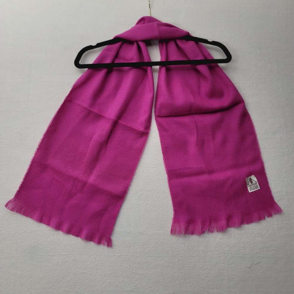 Alyssa Scarf Magenta Pink Fringe Acrylic Made in Japan